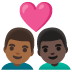 couple with heart, man, man, medium-dark skin tone, dark skin tone